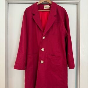 Fashion Brand Company Lover’s Coat Magenta Pearl Heart Buttons XS Penelope Gazin